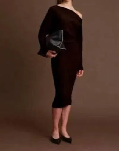 Deluc Elijah Knit Dress In Cacao In Multi