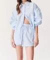 Deluc Evora Shorts In Striped Light Blue In Multi