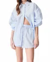 Deluc Evora Shorts In Striped Light Blue In Multi