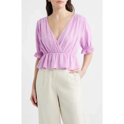 Deluc Felice Peplum Top In Purple