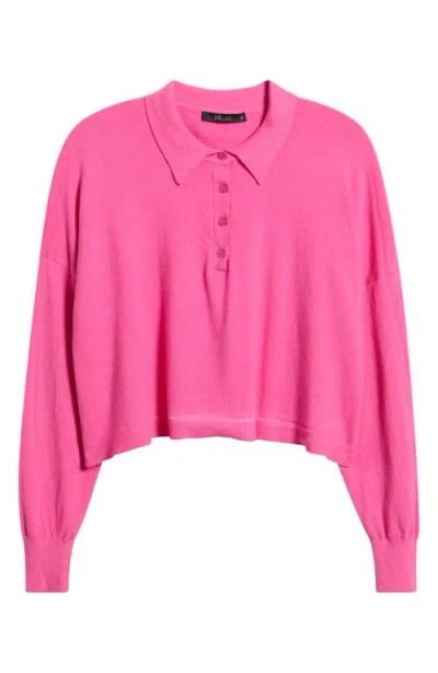 Deluc Floyd Polo Sweater In Pink
