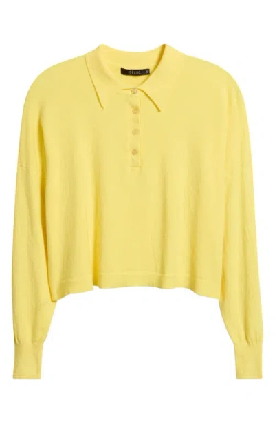 Deluc Floyd Polo Sweater In Yellow