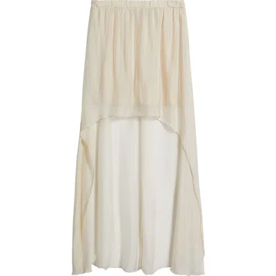 Deluc Forum Chiffon High-low Skirt In White
