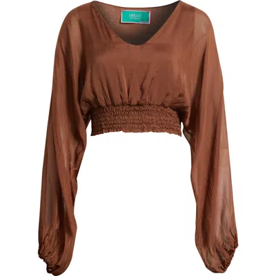 Deluc Forum Crop Top In Brown