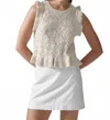 Deluc Genoa Knit Crewneck Top In Chalk In Neutral
