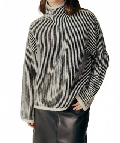 Deluc Geranium Turtleneck Sweater In Black