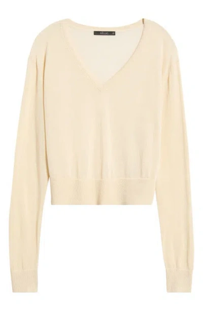 Deluc Granadella V-neck Sweater In Nude