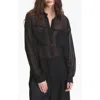 Deluc Grayson Sheer Shirt In Black