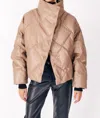 Deluc Gwinnet Quilted Jacket In Taupe In Grey