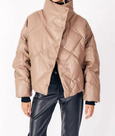 Deluc Gwinnet Quilted Jacket In Taupe In Grey