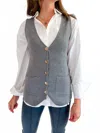 Deluc Harry Knit Vest In Grey In Multi