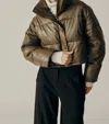 Deluc Helenium Puffer Jacket In Grey/onyx In Green