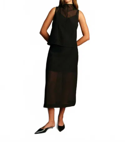 Deluc Hugh Sheer Skirt In Black
