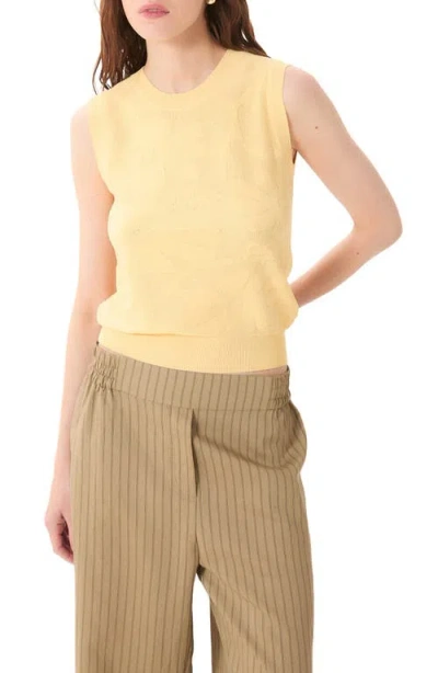 Deluc Icaria Jacquard Sweater Tank In Yellow