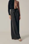 Deluc Iris Satin Pants In Black In Black
