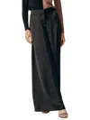 Deluc Iris Satin Pants In Black In Black