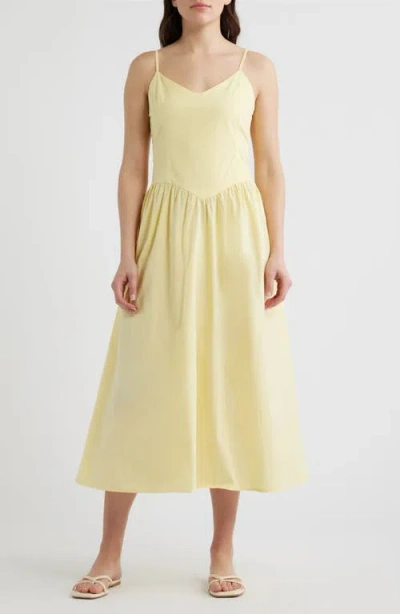 Deluc Izaro Sleeveless Maxi Dress In Yellow