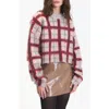 Deluc Jacob Plaid Jacquard Mock Neck Sweater In Brown