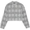 Deluc Jacob Plaid Jacquard Mock Neck Sweater In Gray