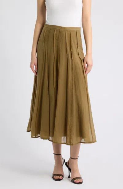 Deluc Journey Flared Maxi Skirt In Green