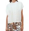 Deluc Elm Knitted Vest In Ecru In White