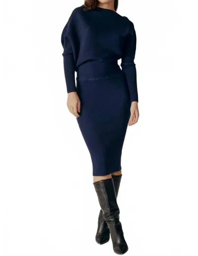 Deluc Kyux Knit Midi Dress In Bluemarine