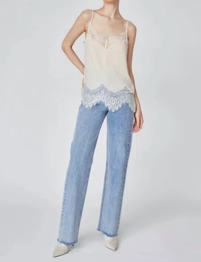 Deluc Lace Trimmed Cami In Ivory In Multi