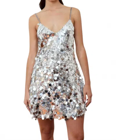 Deluc Larix Mini Dress In Silver