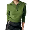 Deluc Lobelia Turtleneck Sweater In Basil Green In Green