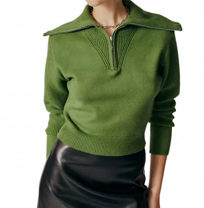 Deluc Lobelia Turtleneck Sweater In Basil Green
