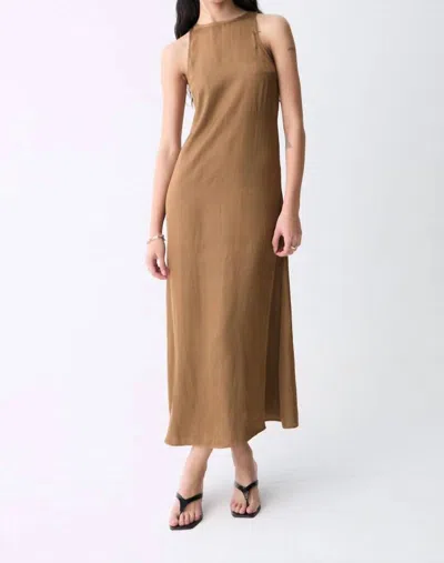 Deluc Lopes Maxi Dress In Khaki In Green