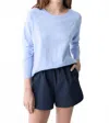 Deluc Lorraine Long Raglan Sleeves Sweater In Light Blue In Blue