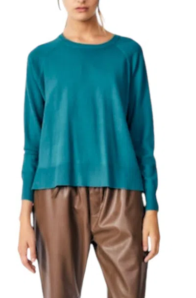 Deluc Lorraine Sweater In Teal In Blue