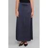 Deluc Marcus Satin Maxi Skirt In Blue