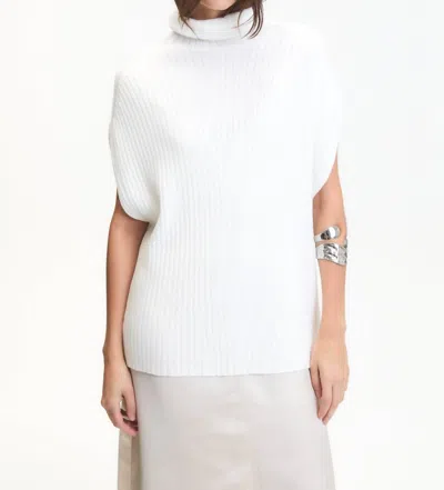 Deluc Marlon Turtleneck Vest In Ecru In White