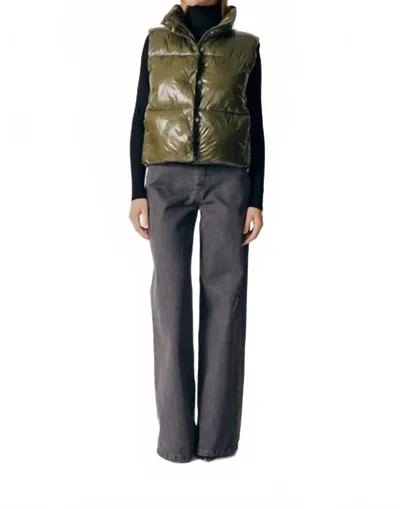Deluc Marmi Puffer Vest In Army In Multi