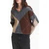 Deluc Micah V-neck Sweater In Gray