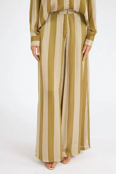 Deluc Milo Pant In Khaki & Ecru In Multi