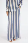Deluc Milo Pants In Blue/ivoryy
