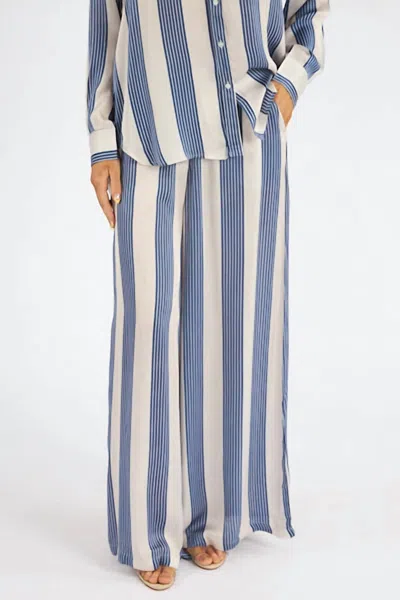 Deluc Milo Pants In Blue/ivoryy