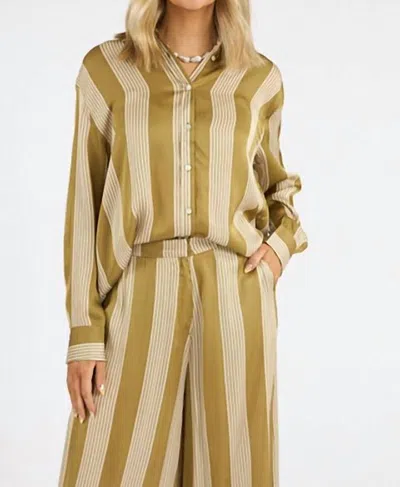 Deluc Milo Shirt In Khaki & Ecru In Multi