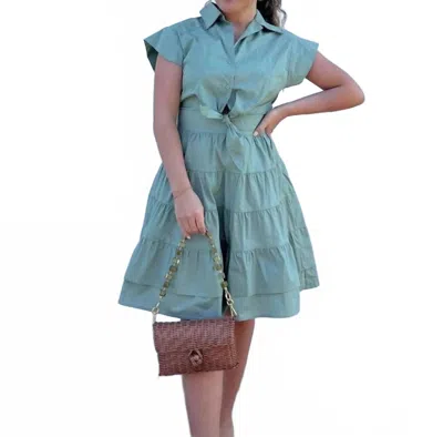 Deluc Murillo Dress In Green In Blue