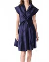 Deluc Murillo Mini Dress In Blue Marine In Blue