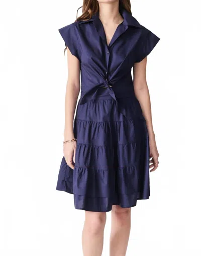 Deluc Murillo Sleeveless Mini Dress In Blue Marine