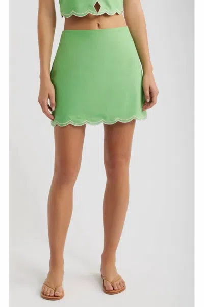 Deluc Muro Mini Skirt In Green