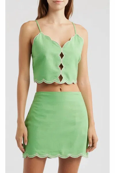 Deluc Muro Tank Top In Green In Purple