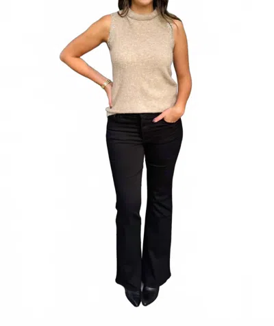 Deluc Myles Knit Vest In Beige In Gold