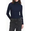 Deluc Mylo Ribbed Turtleneck Sweater In Blue