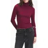 Deluc Mylo Ribbed Turtleneck Sweater In Burgundy
