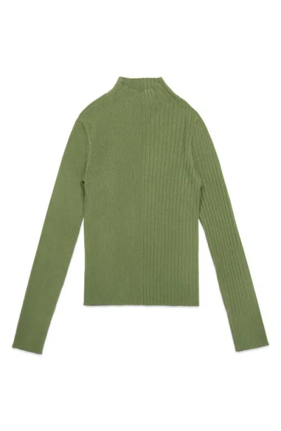 Deluc Nate Funnel Neck Sweater In Green